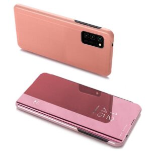 Clear View dėklas Samsung Galaxy A03s – rožinis