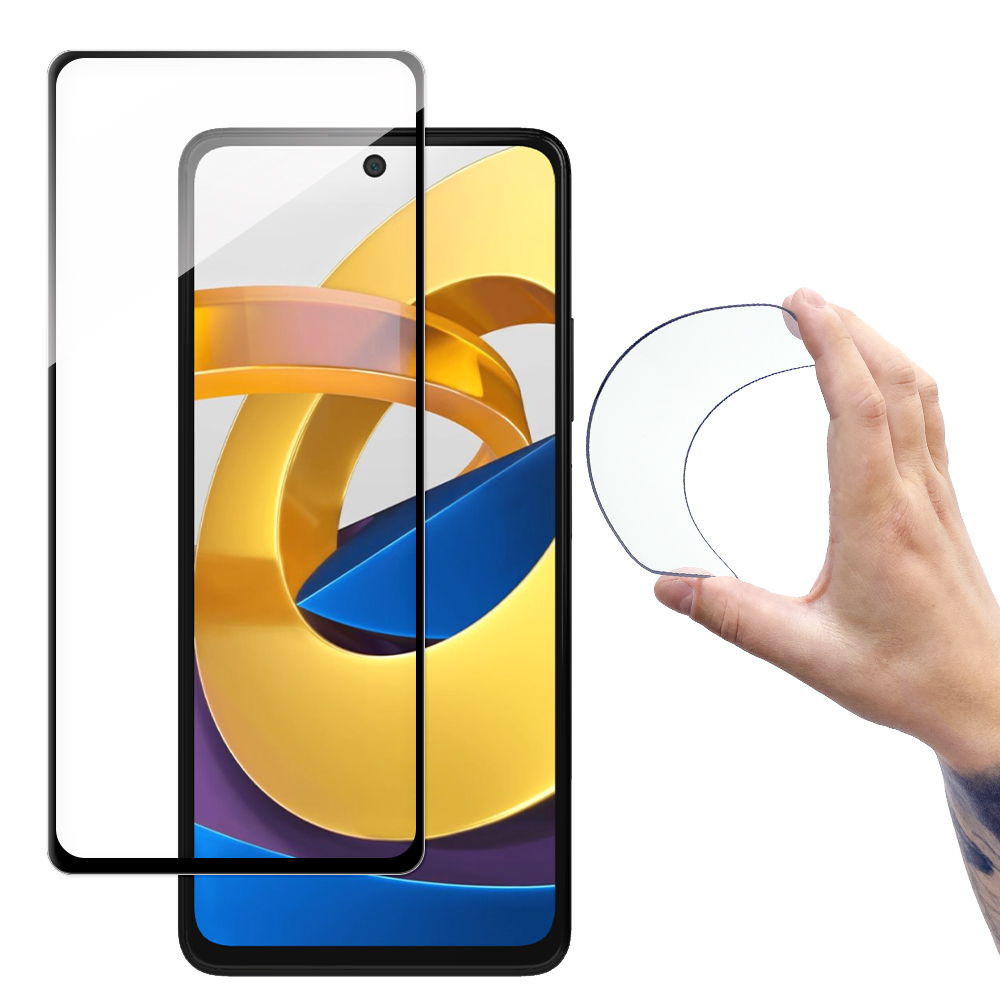 Wozinsky Full Cover Flexi stiklas Poco M4 Pro 5G