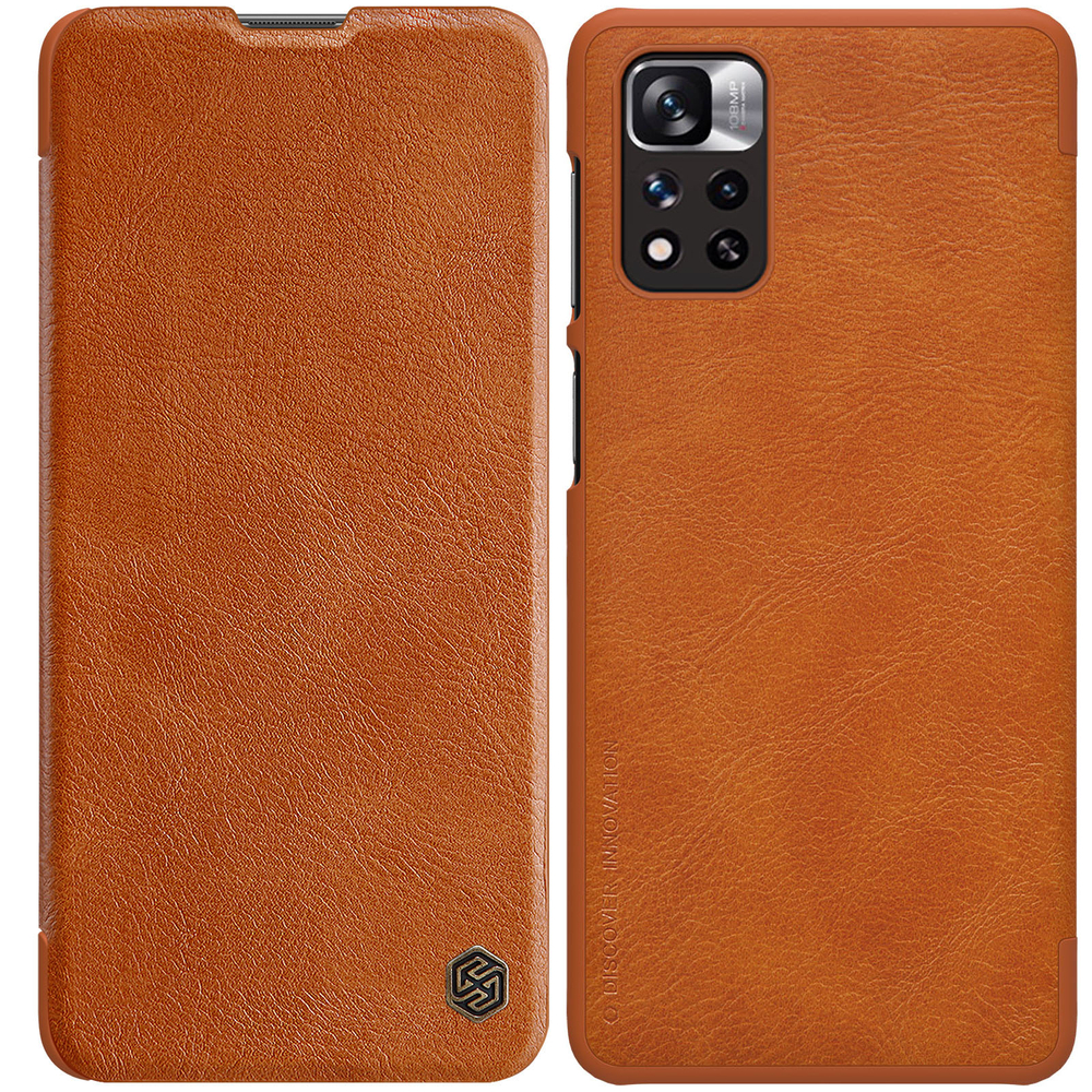 Nillkin Qin dėklas Redmi Note 11 Pro+ / Mi11i – rudas