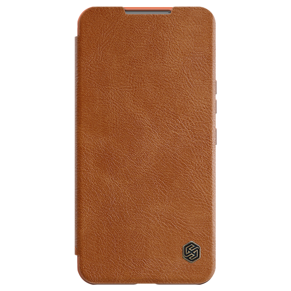 Nillkin Qin Leather Pro dėklas Galaxy S22+ – rudas