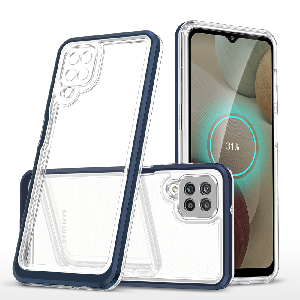 Skaidrus dėklas Samsung Galaxy A22 4G – mėlynas