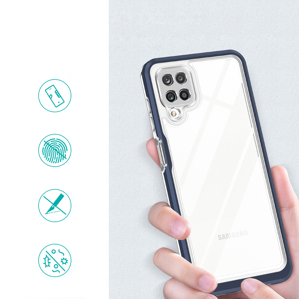 Skaidrus dėklas Samsung Galaxy A22 4G – mėlynas