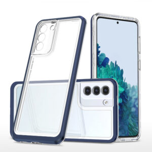 Skaidrus Hybrid Armor dėklas Galaxy S22+ – mėlynas