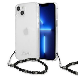 Guess skaidrus dėklas iPhone 13 – Black Pearl