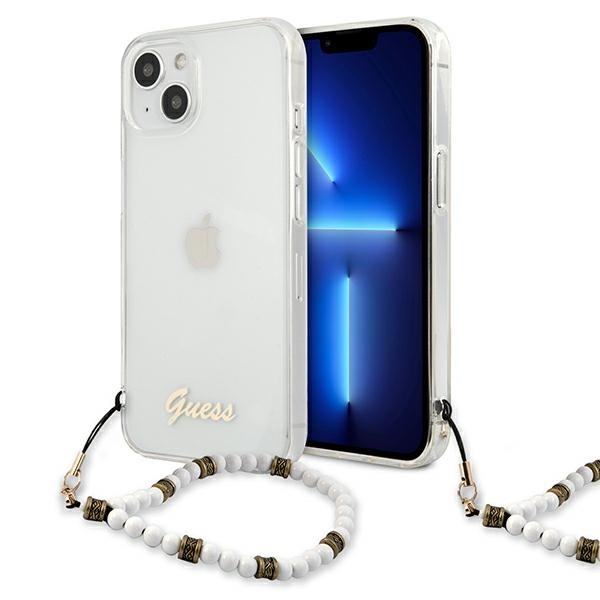 Guess skaidrus kietas dėklas iPhone 13 mini – Pearl