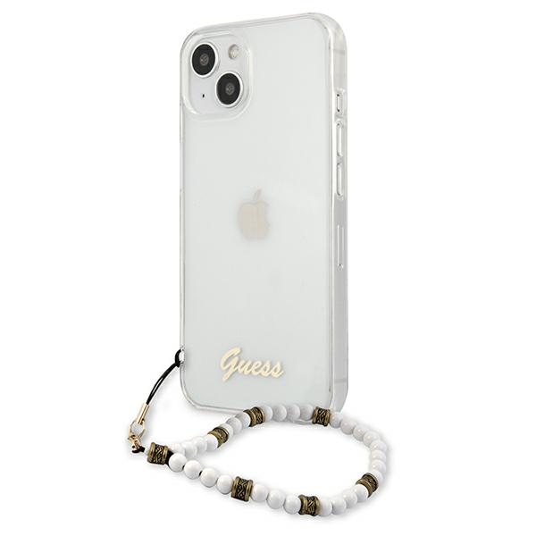Guess skaidrus kietas dėklas iPhone 13 mini – Pearl