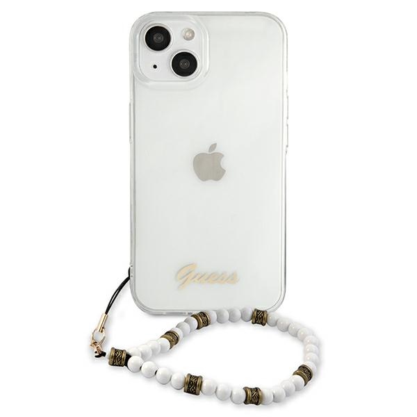Guess skaidrus kietas dėklas iPhone 13 mini – Pearl