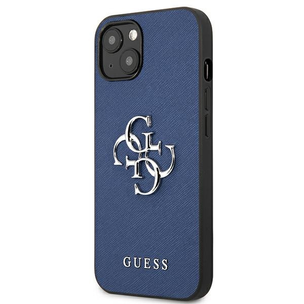 Guess Saffiano dėklas iPhone 13 mini – mėlynas