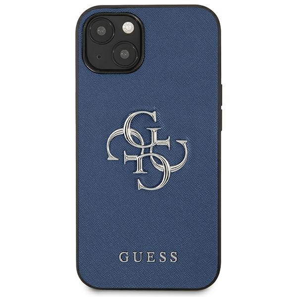 Guess Saffiano dėklas iPhone 13 mini – mėlynas