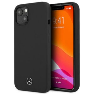 Mercedes silikoninis dėklas iPhone 13 mini – juodas