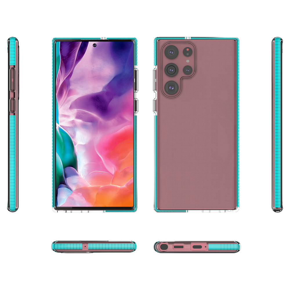 Spring Case TPU dėklas Galaxy S22 Ultra – tamsiai mėlynas
