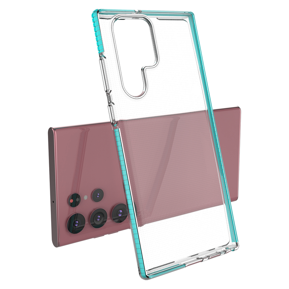 Spring Case TPU dėklas Galaxy S22 Ultra – tamsiai mėlynas