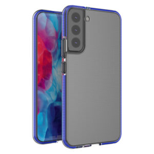 Skaidrus gelinis dėklas Samsung Galaxy S22+ – tamsiai mėlynas