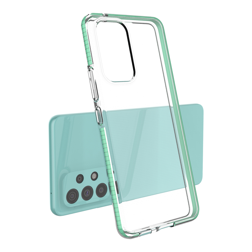 Itin plonas skaidrus TPU dėklas Samsung Galaxy A73 – juodas rėmelis