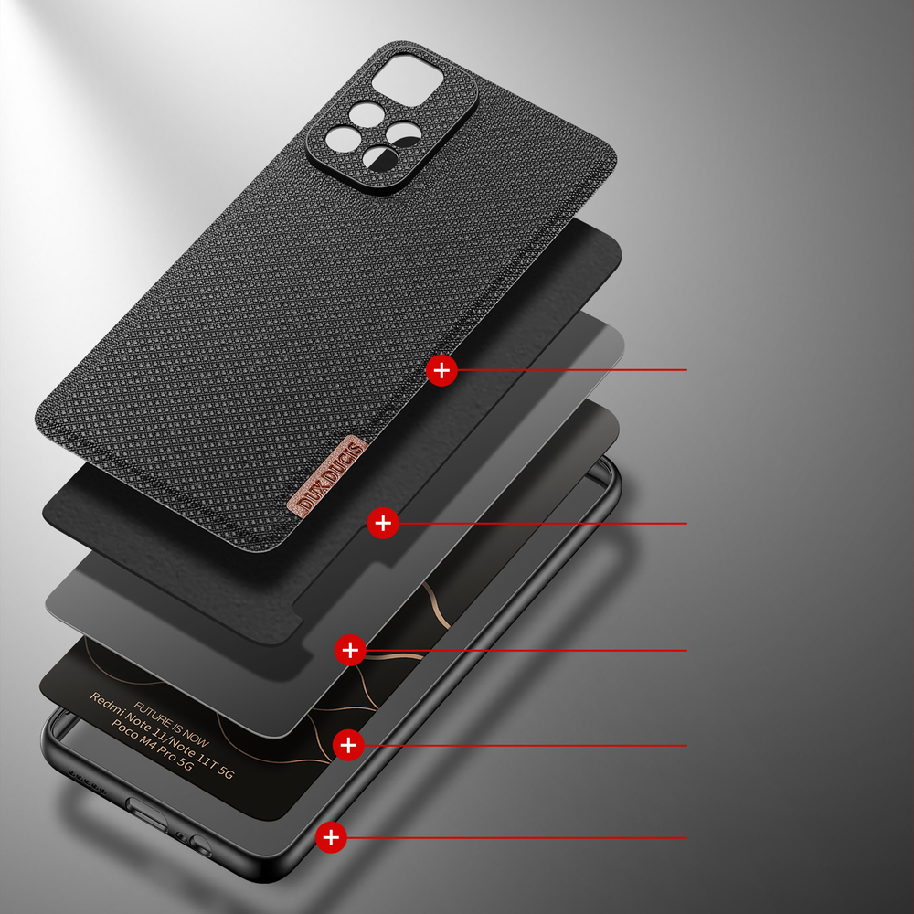 Dux Ducis Fino nailoninis dėklas Poco M4 Pro 5G – juodas