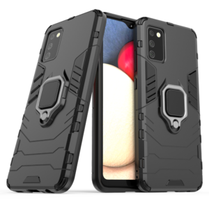Ring Armor dėklas Samsung Galaxy A03s – juodas