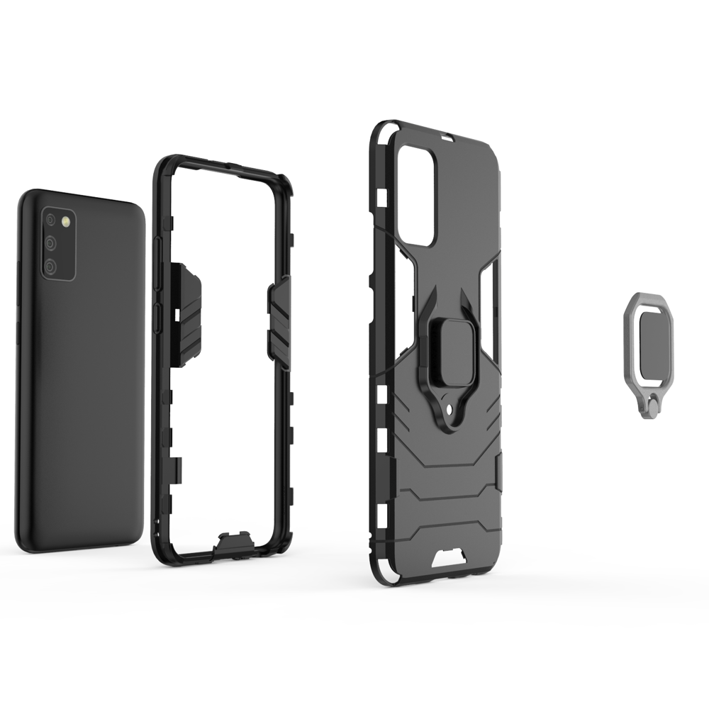 Ring Armor dėklas Samsung Galaxy A03s – juodas