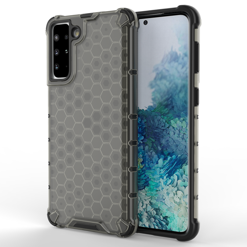 Šarvuotas korio rašto dėklas Samsung Galaxy S22+ – juodas