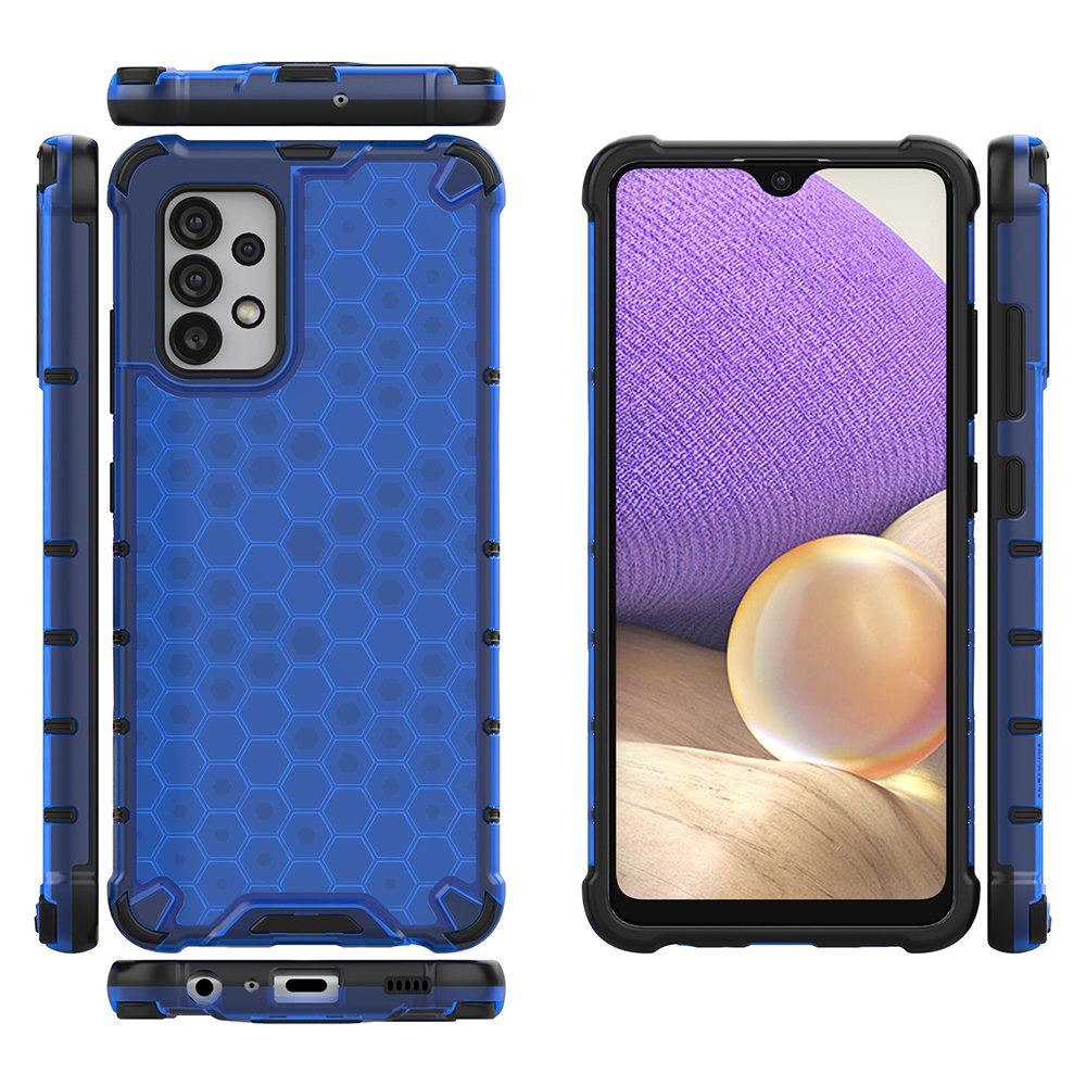 Šarvuotas dėklas Samsung Galaxy A03s – mėlynas