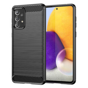 Carbon Case TPU dėklas Samsung Galaxy A73 – juodas