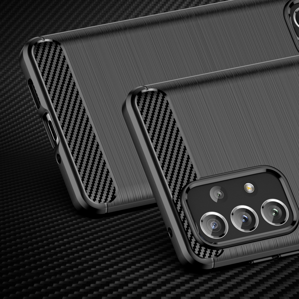 Carbon Case TPU dėklas Samsung Galaxy A73 – juodas