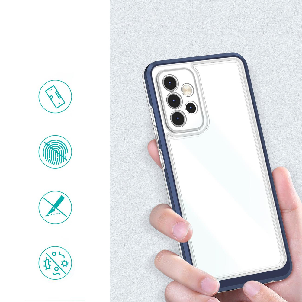 Skaidrus dėklas Samsung Galaxy A13 5G – mėlynas