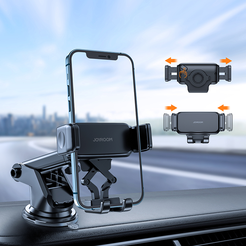 Joyroom automobilinis išmaniojo telefono laikiklis prietaisų skydeliui, juodas (JR-ZS283)