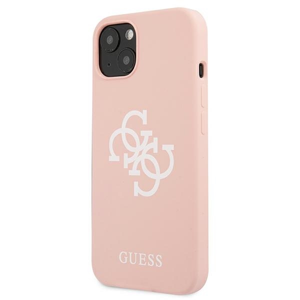 Guess silikoninis dėklas iPhone 13 mini – rožinis, 4G logo