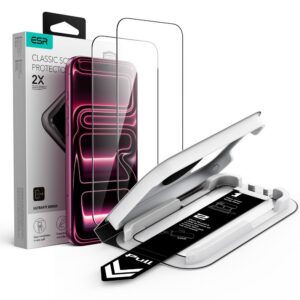 Apsauginis stiklas ESR UltraFit Classic iPhone 17 Pro Max / 18 Pro Max, 2 vnt., juodas