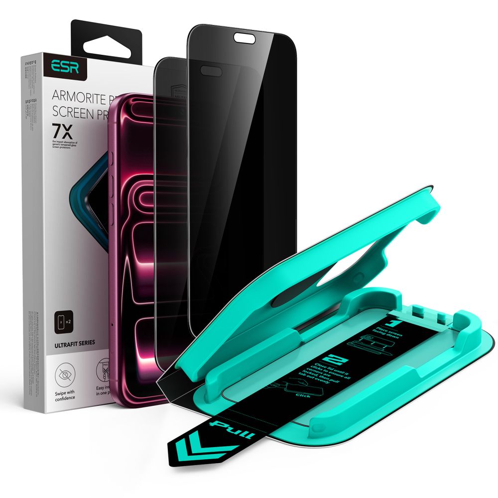 Apsauginis privatumo stiklas ESR UltraFit Armorite, 2 vnt., iPhone 18 Pro Max