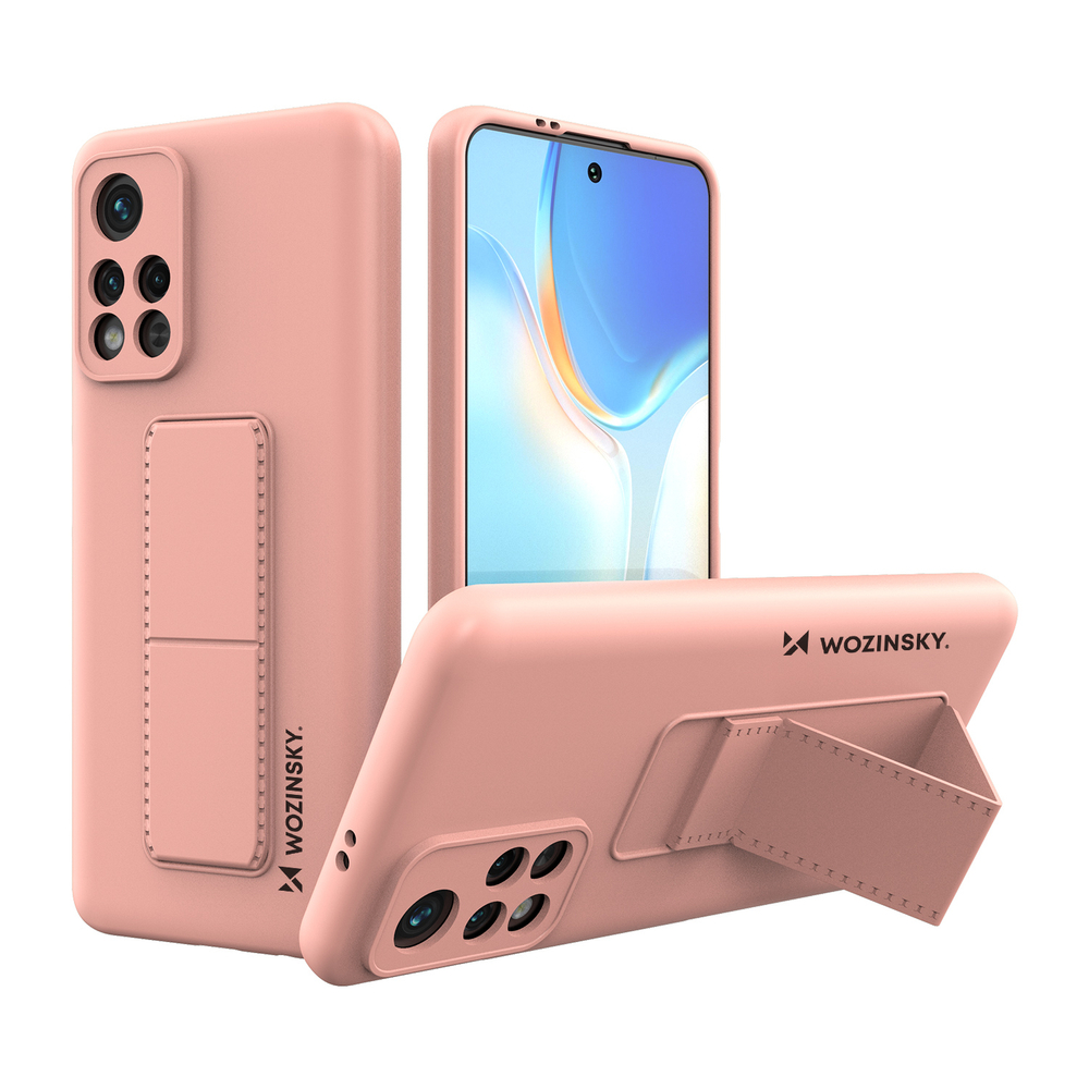 Wozinsky Kickstand dėklas Xiaomi Poco M4 Pro 5G – rožinis