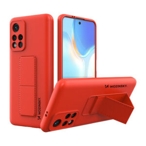 Wozinsky Kickstand dėklas Xiaomi Redmi 10 – raudonas