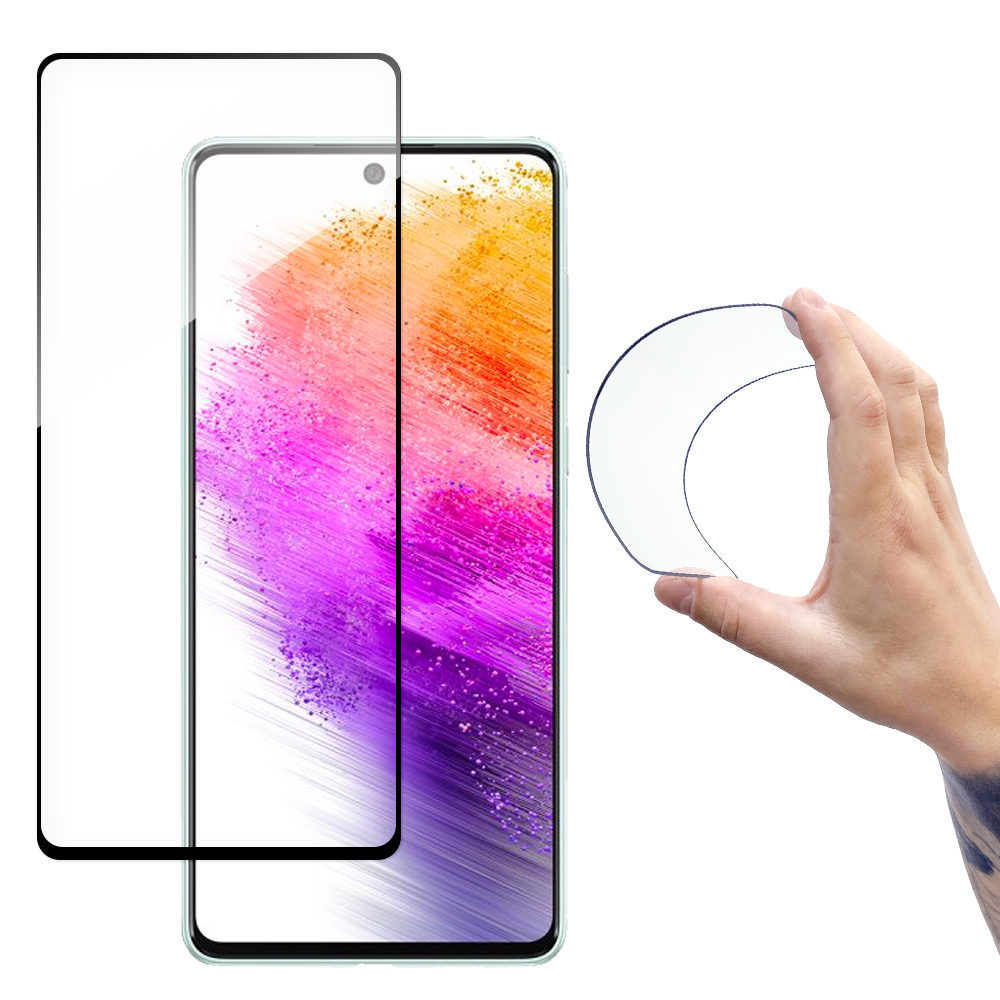 Wozinsky Full Cover Flexi grūdintas stiklas Galaxy A73 – skaidrus