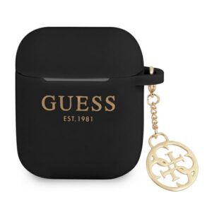 Guess silikoninis dėklas AirPods 1/2 – juodas