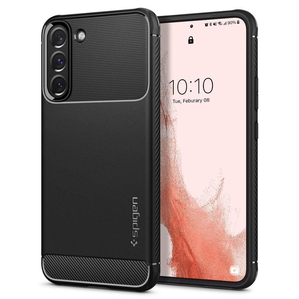 Dėklas Spigen Rugged Armor Galaxy S22, matinis juodas