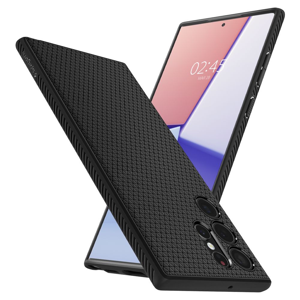Dėklas Spigen Liquid Air Galaxy S22 Ultra, matinis juodas