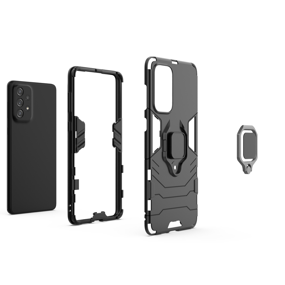 Ring Armor tvirtas dėklas Samsung Galaxy A73 – juodas