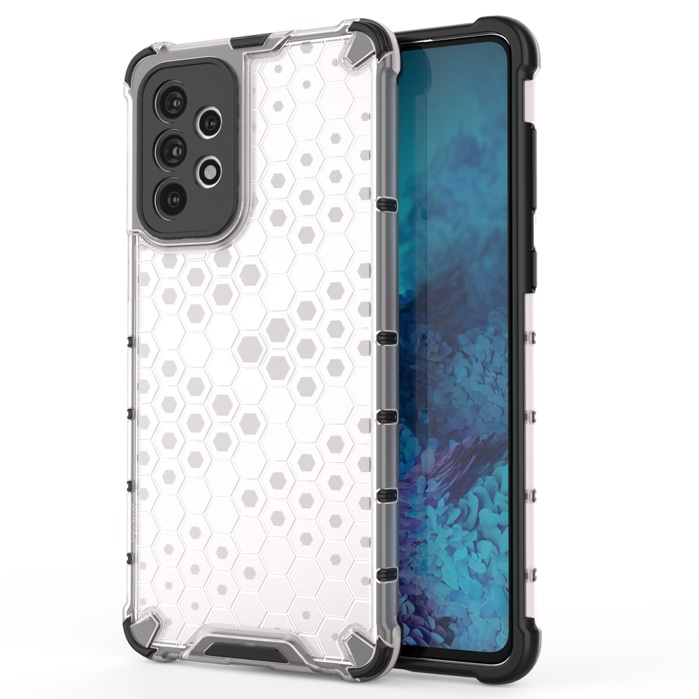 Skaidrus hibridinis dėklas Samsung Galaxy A73 – Honeycomb