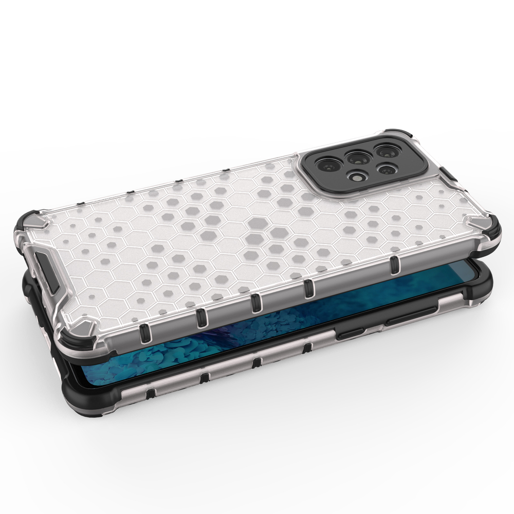 Skaidrus hibridinis dėklas Samsung Galaxy A73 – Honeycomb
