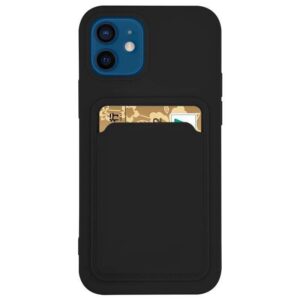 Silikoninis dėklas su kortele Samsung Galaxy S22+ – juodas