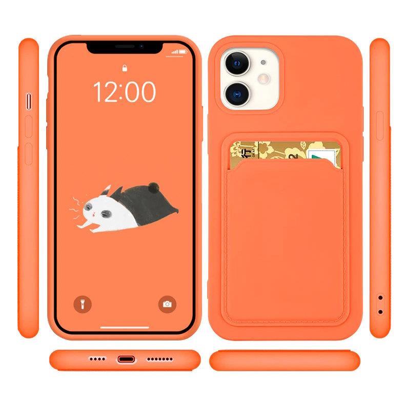 Silikoninis dėklas su kortelių skyriumi Redmi Note 11 Pro+ 5G – tamsiai mėlynas