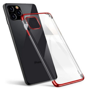 Skaidrus TPU dėklas Samsung Galaxy A13 5G – raudonas