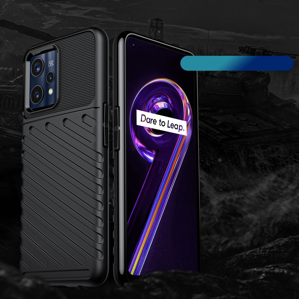Thunder Case TPU dėklas Realme 9 Pro+ – juodas