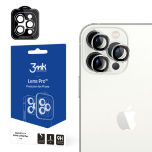 Kameros stiklas, skirtas „iPhone 13 Pro Max“ / 13 Pro 9H, skirtas 3mk objektyvo apsaugai „Pro“ serijos objektyvas – sidabrinis