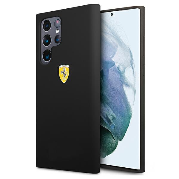 Ferrari silikoninis dėklas Galaxy S22 Ultra – juodas