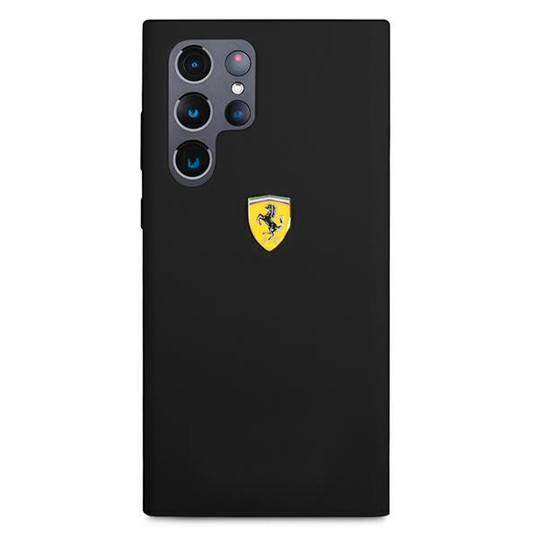 Ferrari silikoninis dėklas Galaxy S22 Ultra – juodas