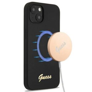 Guess MagSafe silikoninis dėklas iPhone 13 – juodas