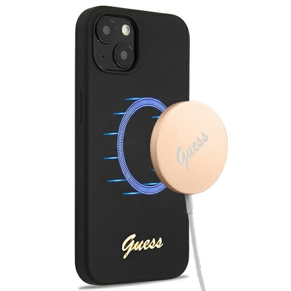 Guess MagSafe silikoninis dėklas iPhone 13 – juodas