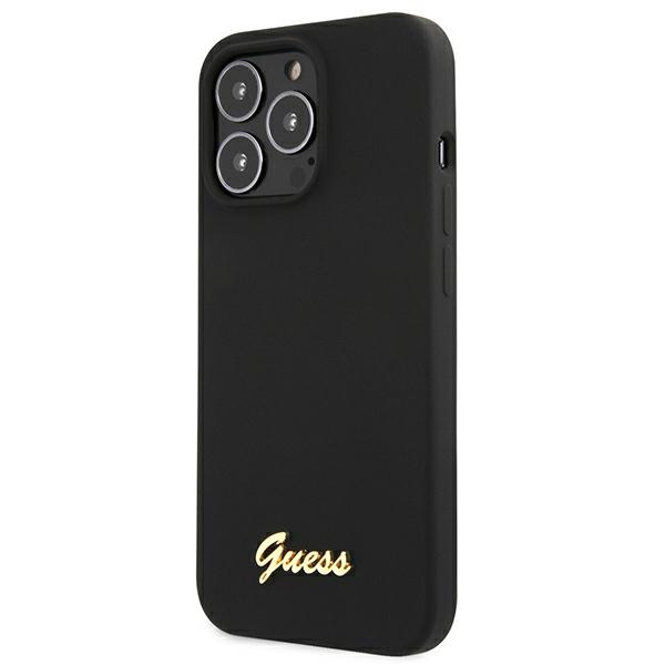 Guess MagSafe silikoninis dėklas iPhone 13 Pro Max – juodas