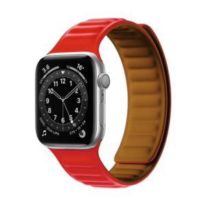 Magnetic Strap magnetinė apyrankė Apple Watch 45mm - raudona